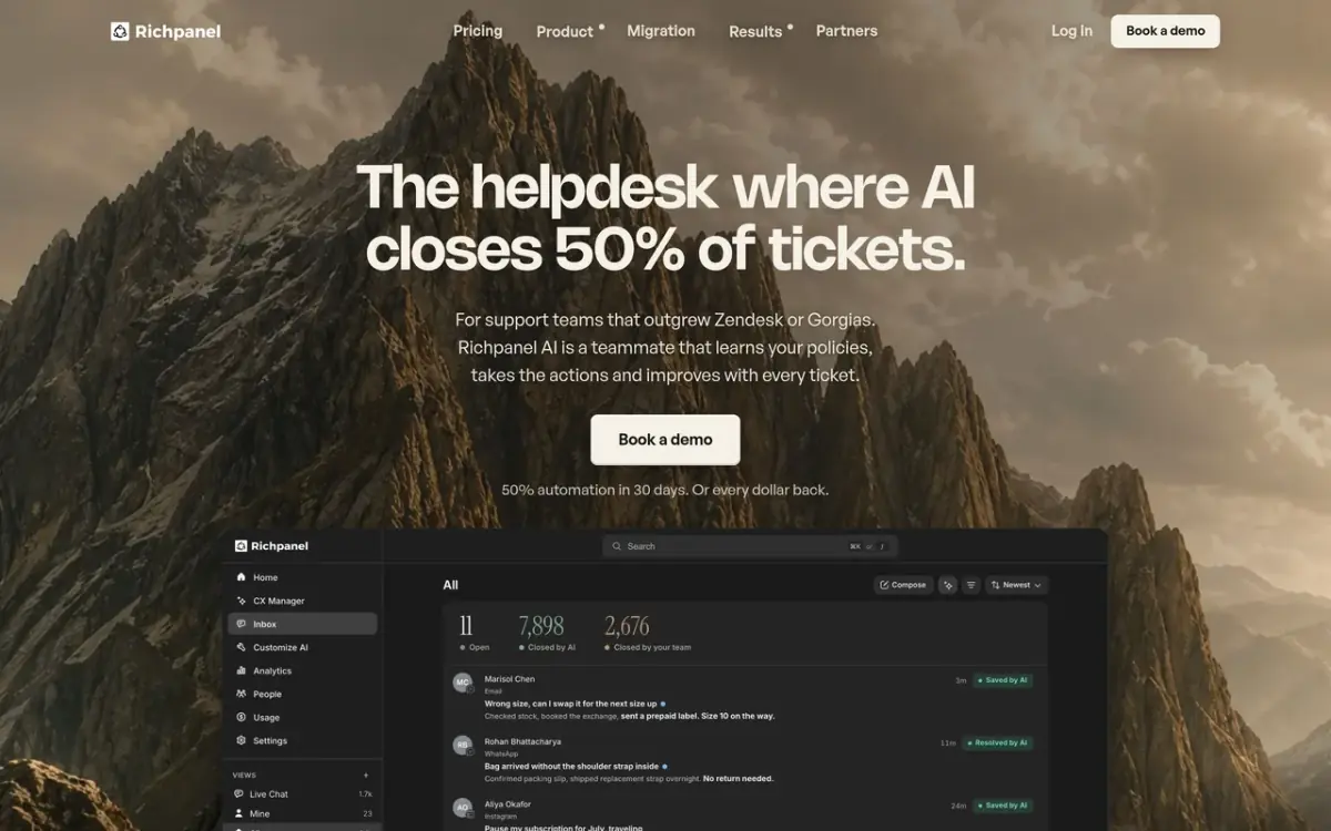 Richpanel website